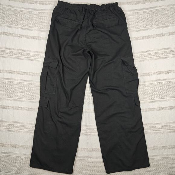 Disclosure Black Cotton Cargo Wide Leg Pants Size 13 New - Picture 2 of 9